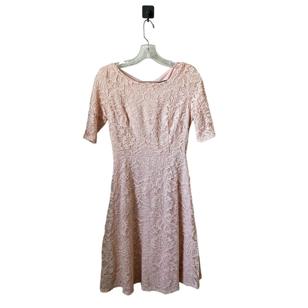 Mikarose Blush Pink Lace Modest Dress Sz S Career Teacher Church Elegant
